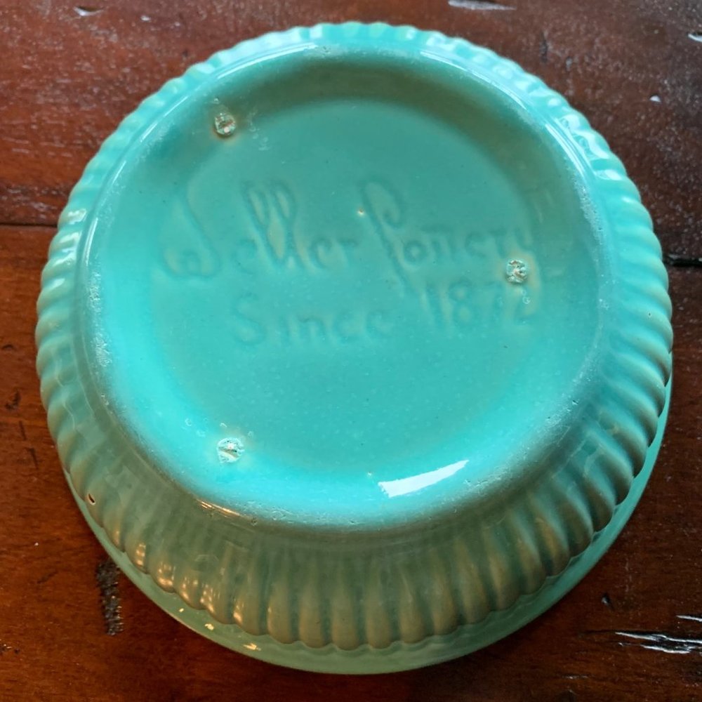 Weller Pottery Ribbed Bowl Vintage